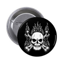 Lodernder Schädel Buttons