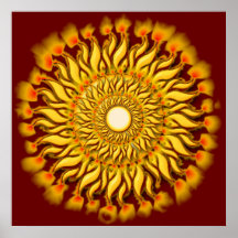Lodernder Stammes- Sun-Plakat-Druck