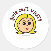 Logo - Blondine Runde Sticker