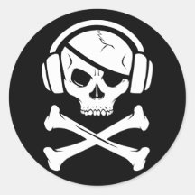 Logo der Musik-Piraten-Piraterie Anti-RIAA Aufkleber