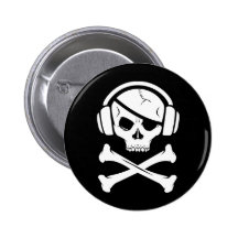 Logo der Musik-Piraten-Piraterie Anti-RIAA Anstecknadel