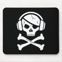 Logo der Musik-Piraten-Piraterie Anti-RIAA Mousepads