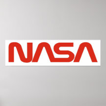 Logo die NASA-Wurm-(Schlange) Plakatdrucke