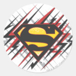 Logo mit den Schwarzen und Rot-Streiks Runde Aufkleber