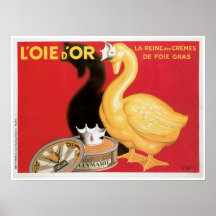 L'oie D'or La Reine DES-Creme-Vintage Nahrungsmitt Plakatdruck