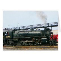 Lokomotive des Dampf-3254 Karte
