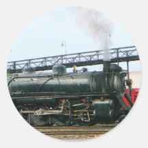 Lokomotive des Dampf-3254 Runder Sticker
