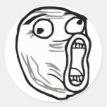 lol Gesicht meme Spaß rofl omg omfg Runder Aufkleber