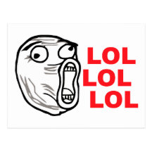 lol Gesicht meme Spaß rofl omg omfg Postkarten