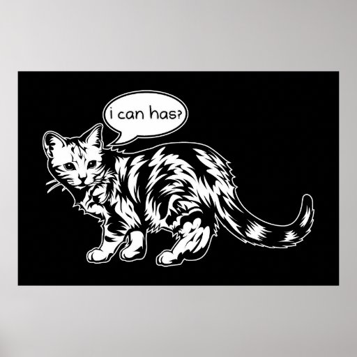 lolcat - ich kann habe? plakat