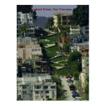 Lombard-Straße, San Francisco Postkarte