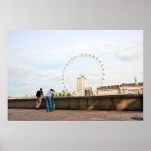 London-Auge und Touristen, London, England Plakate