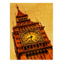 London, Big Ben-Schmutz Postkarten