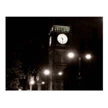 London bis zum Nacht Postkarte