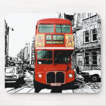 London-Bus-Mausunterlage Mousepad