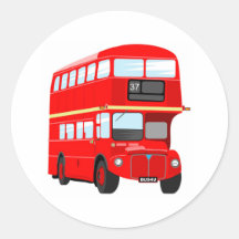London-Bus Runder Sticker