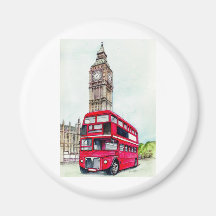 London-Bus und Big Ben Magnete