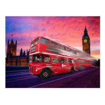 London-Bus und Big Ben Postkarten