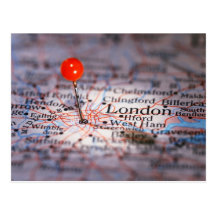 LONDON-Karte Postkarte