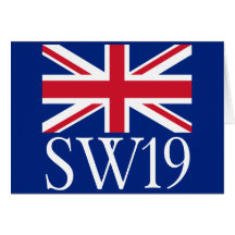 London-Postleitzahl SW19 mit Gewerkschafts-Jack Karte