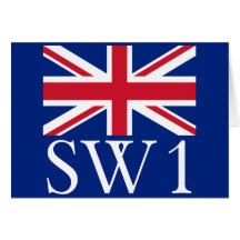 London-Postleitzahl SW1 mit Gewerkschafts-Jack Karten