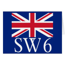 London-Postleitzahl SW6 mit Gewerkschafts-Jack Karten