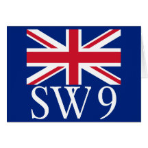 London-Postleitzahl SW9 mit Gewerkschafts-Jack Karte