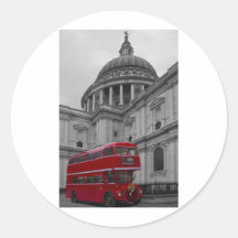 London-Rotbus Runder Aufkleber