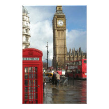 London-Telefonkasten u. Big Ben (St.K) Individuelles Druckpapier