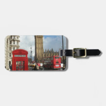 London-Telefonkasten u. Big Ben (St.K) Kofferanhänger