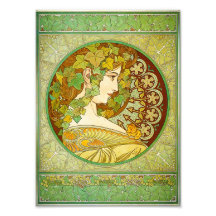 Lorbeer-Druck Alphonse Mucha Fotografische Drucke
