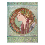 Lorbeer-Kunst Nouveau Postkarten Alphonse Mucha