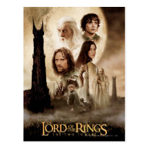 Lord der Ringe: Das zwei Turm-Film-Plakat Postkarte