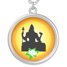 Lord Shiva mit Blumen - Halskette