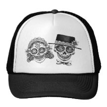 Los Novios - Dia de Los Muertos Hat Retrokultkappe