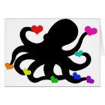 Lose des Liebe-Herz-Kraken-Kunst-Entwurfs Grußkarte