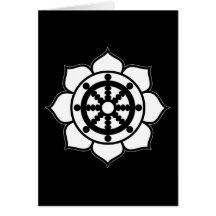 Lotos-Blume Dharma Rad Grußkarten