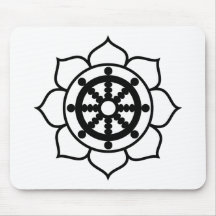 Lotos-Blume Dharma Rad Mousepads