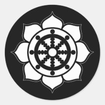 Lotos-Blume Dharma Rad Sticker