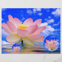 Lotos-Blume geboren im Wasser Flyer Druck