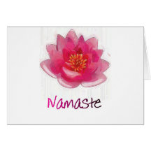 Lotos-Blume "Namaste" Yoga-Geschenke Grußkarte