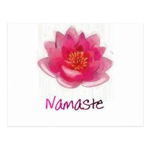 Lotos-Blume "Namaste" Yoga-Geschenke Postkarten