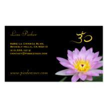 Lotos-Blume, OM-Yoga, Heiler Visitenkarten Vorlagen
