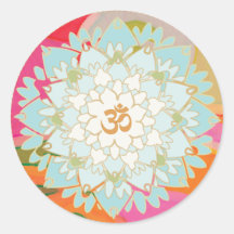 Lotos-Blumemandala-Aufkleber