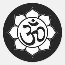 Lotos-Blumen-Om-Symbol Aufkleber
