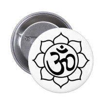 Lotos-Blumen-Om-Symbol Button