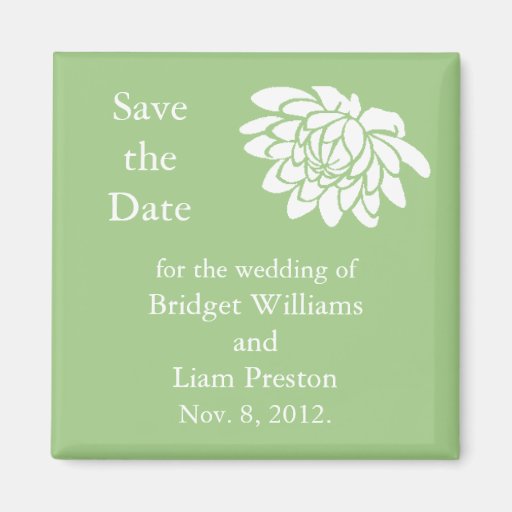 Lotos-Blumen-Save the Date Magnet (Grün) Magnete