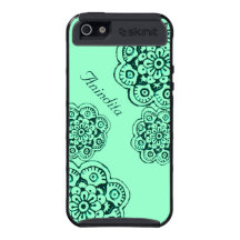 Lotos-Blüte (Hennastrauch) (aquamarin) iPhone 5 Schutzhüllen
