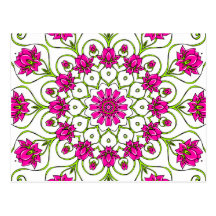 Lotus Blüte Mandala Postkarten