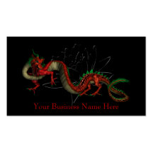 Lotus-Drache Visitenkarten Vorlage